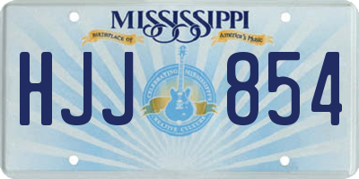 MS license plate HJJ854