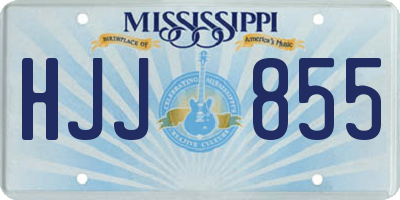 MS license plate HJJ855