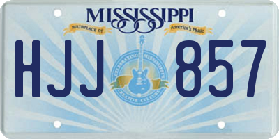 MS license plate HJJ857