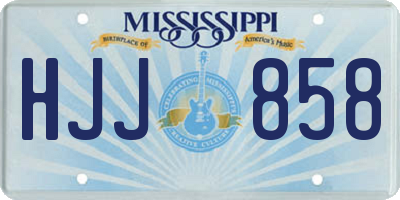 MS license plate HJJ858