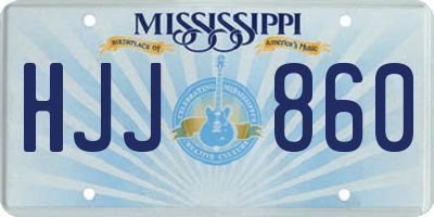 MS license plate HJJ860