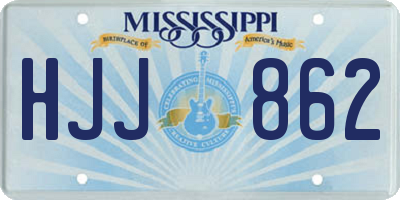 MS license plate HJJ862