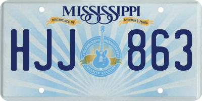 MS license plate HJJ863