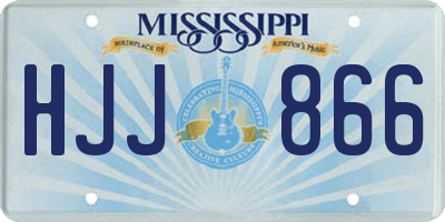 MS license plate HJJ866