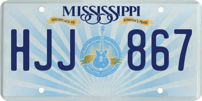 MS license plate HJJ867