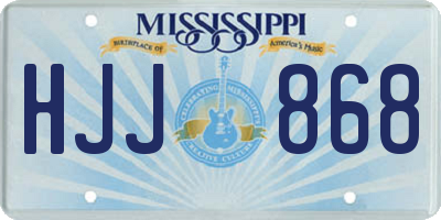 MS license plate HJJ868