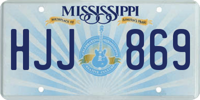 MS license plate HJJ869