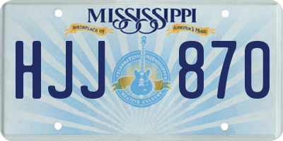 MS license plate HJJ870