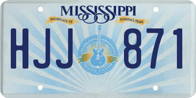 MS license plate HJJ871