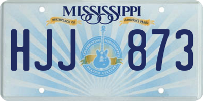MS license plate HJJ873