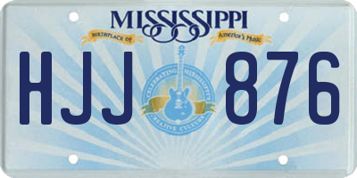 MS license plate HJJ876