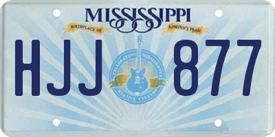 MS license plate HJJ877