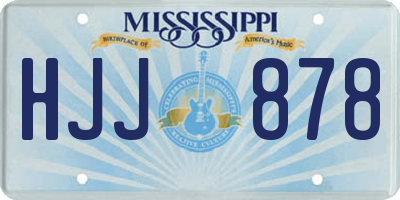 MS license plate HJJ878