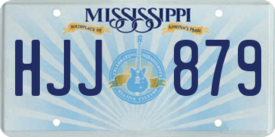 MS license plate HJJ879