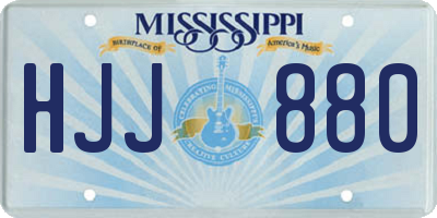MS license plate HJJ880