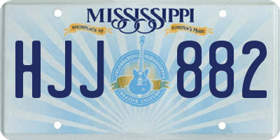 MS license plate HJJ882