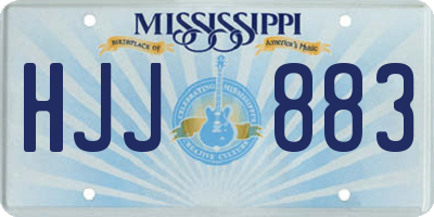 MS license plate HJJ883