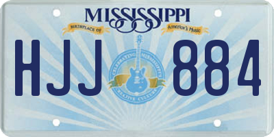 MS license plate HJJ884