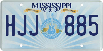 MS license plate HJJ885
