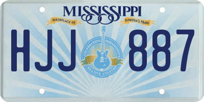 MS license plate HJJ887