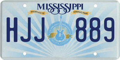 MS license plate HJJ889