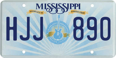 MS license plate HJJ890