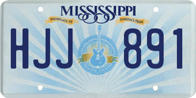 MS license plate HJJ891