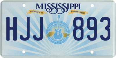 MS license plate HJJ893