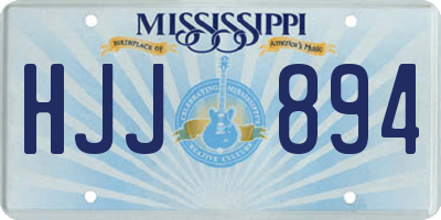 MS license plate HJJ894