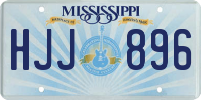 MS license plate HJJ896