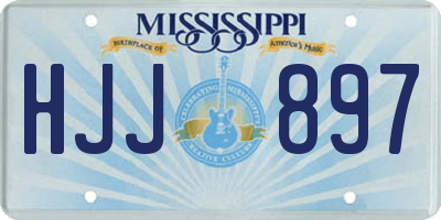 MS license plate HJJ897