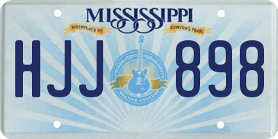 MS license plate HJJ898