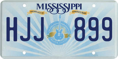 MS license plate HJJ899