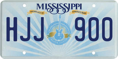 MS license plate HJJ900