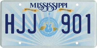 MS license plate HJJ901