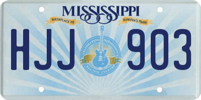 MS license plate HJJ903