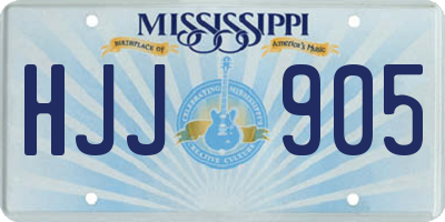 MS license plate HJJ905