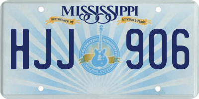 MS license plate HJJ906