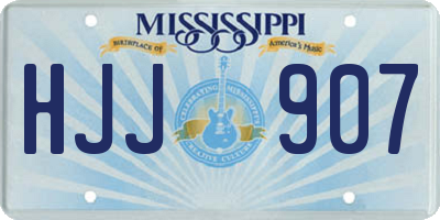 MS license plate HJJ907