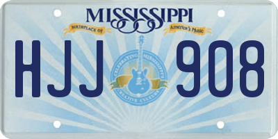 MS license plate HJJ908