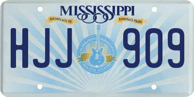 MS license plate HJJ909