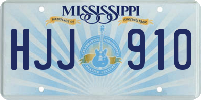 MS license plate HJJ910