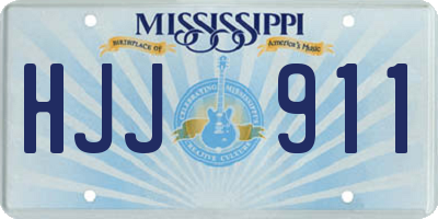 MS license plate HJJ911