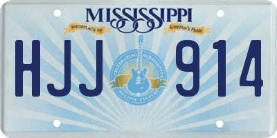 MS license plate HJJ914