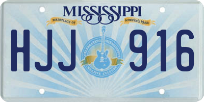 MS license plate HJJ916