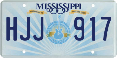 MS license plate HJJ917