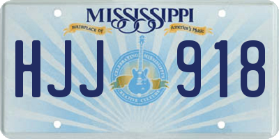 MS license plate HJJ918