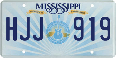 MS license plate HJJ919