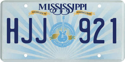 MS license plate HJJ921