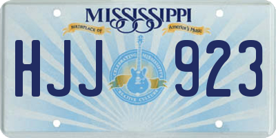 MS license plate HJJ923